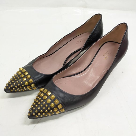 Gucci Pumps Women Black Leather - Picture 1 of 9